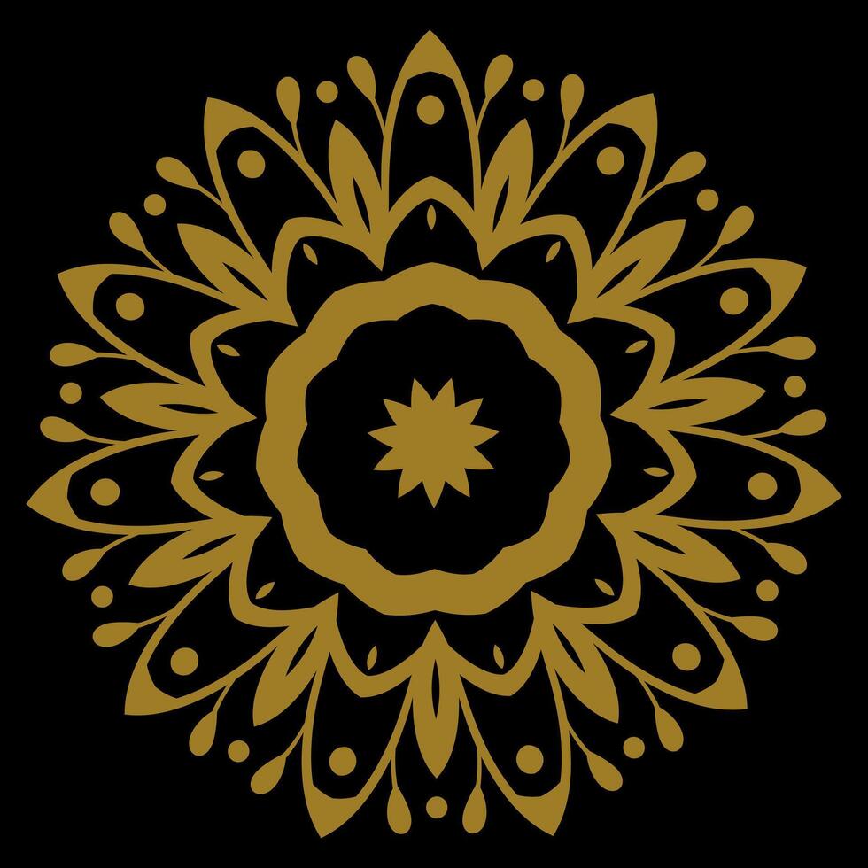 New design colorful luxury mandala on black background vector