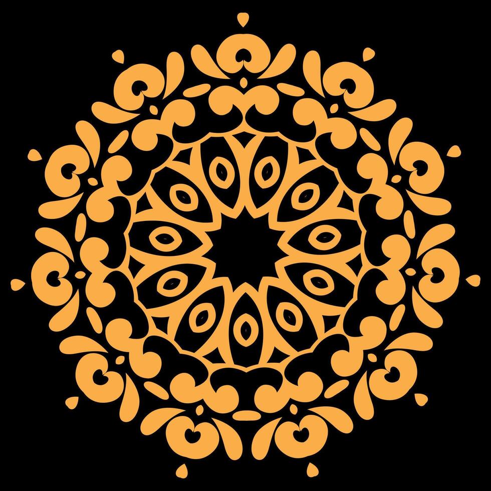 New design colorful luxury mandala on black background vector