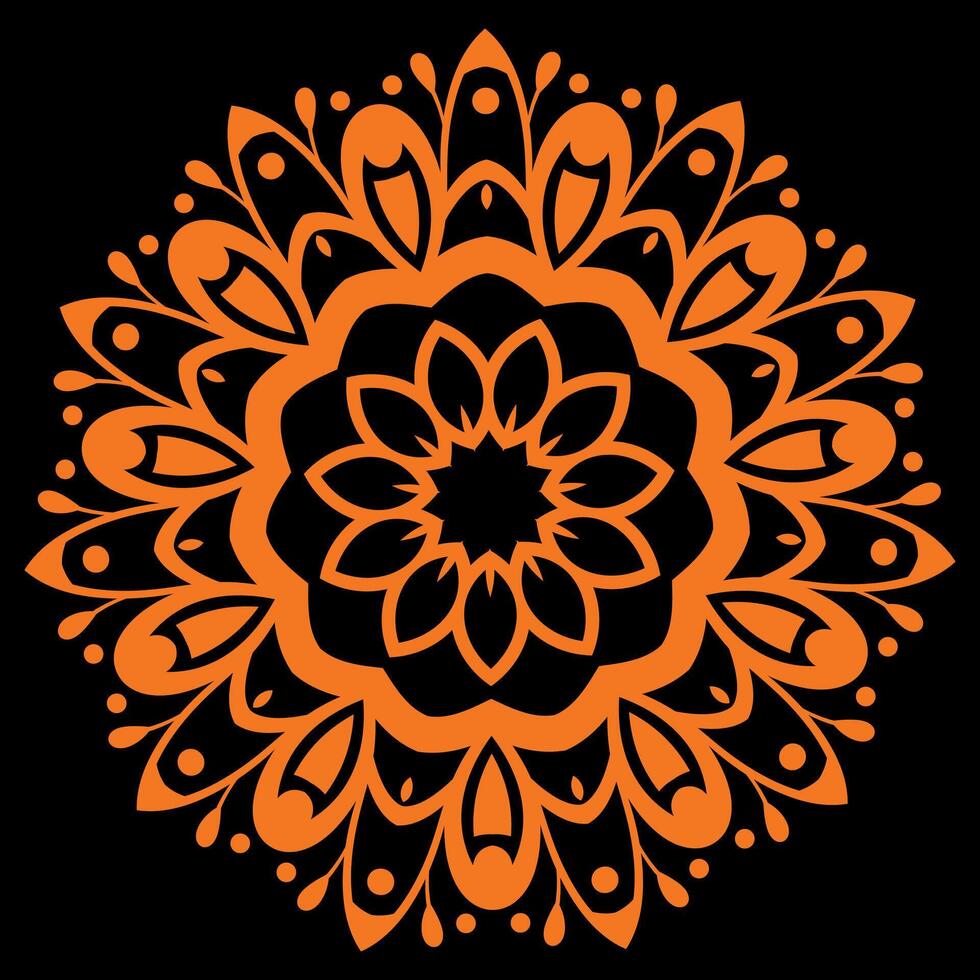 New design colorful luxury mandala on black background vector