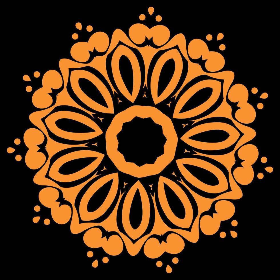 New design colorful luxury mandala on black background vector