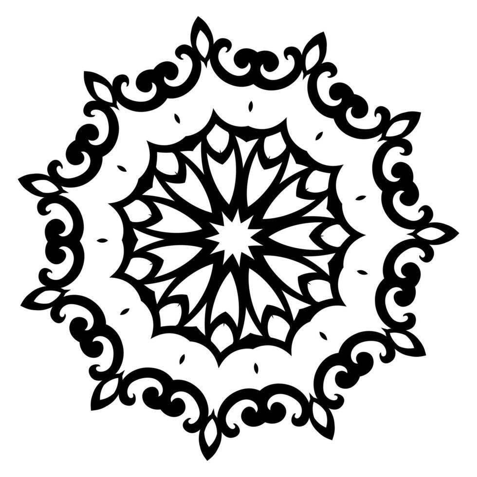 Black mandala on white background. New Design luxury Mandala vector