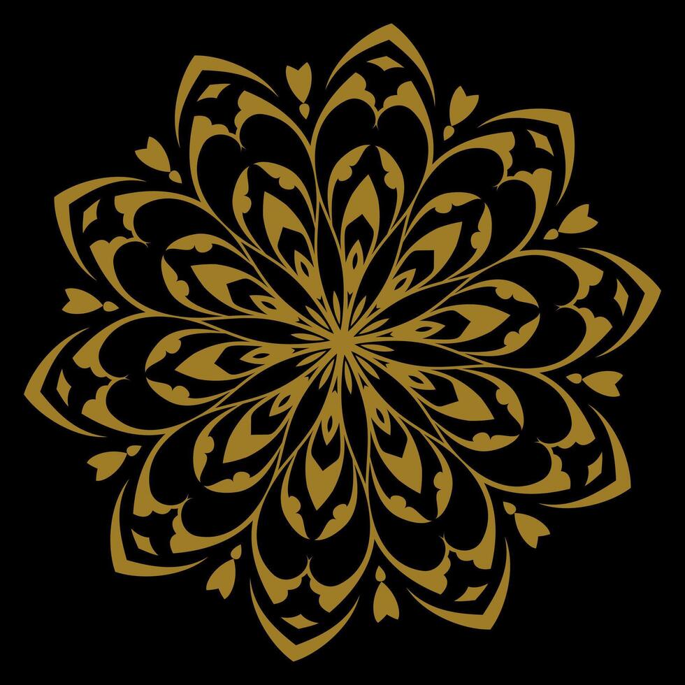 New design colorful luxury mandala on black background vector