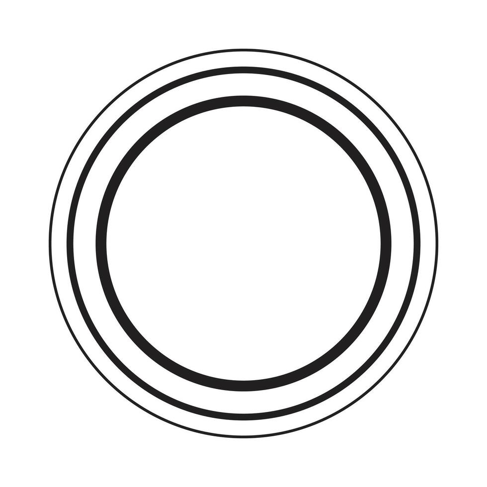 black line circle for frame vector