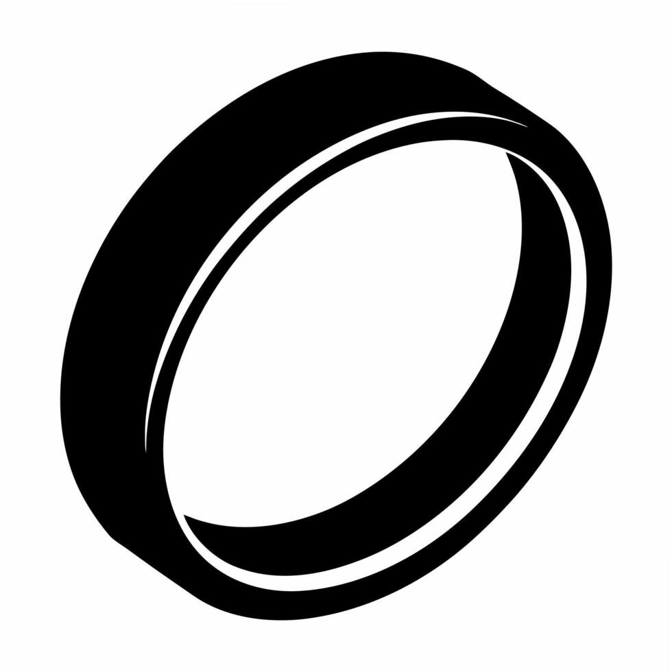 Ring black silhouette art illustration vector