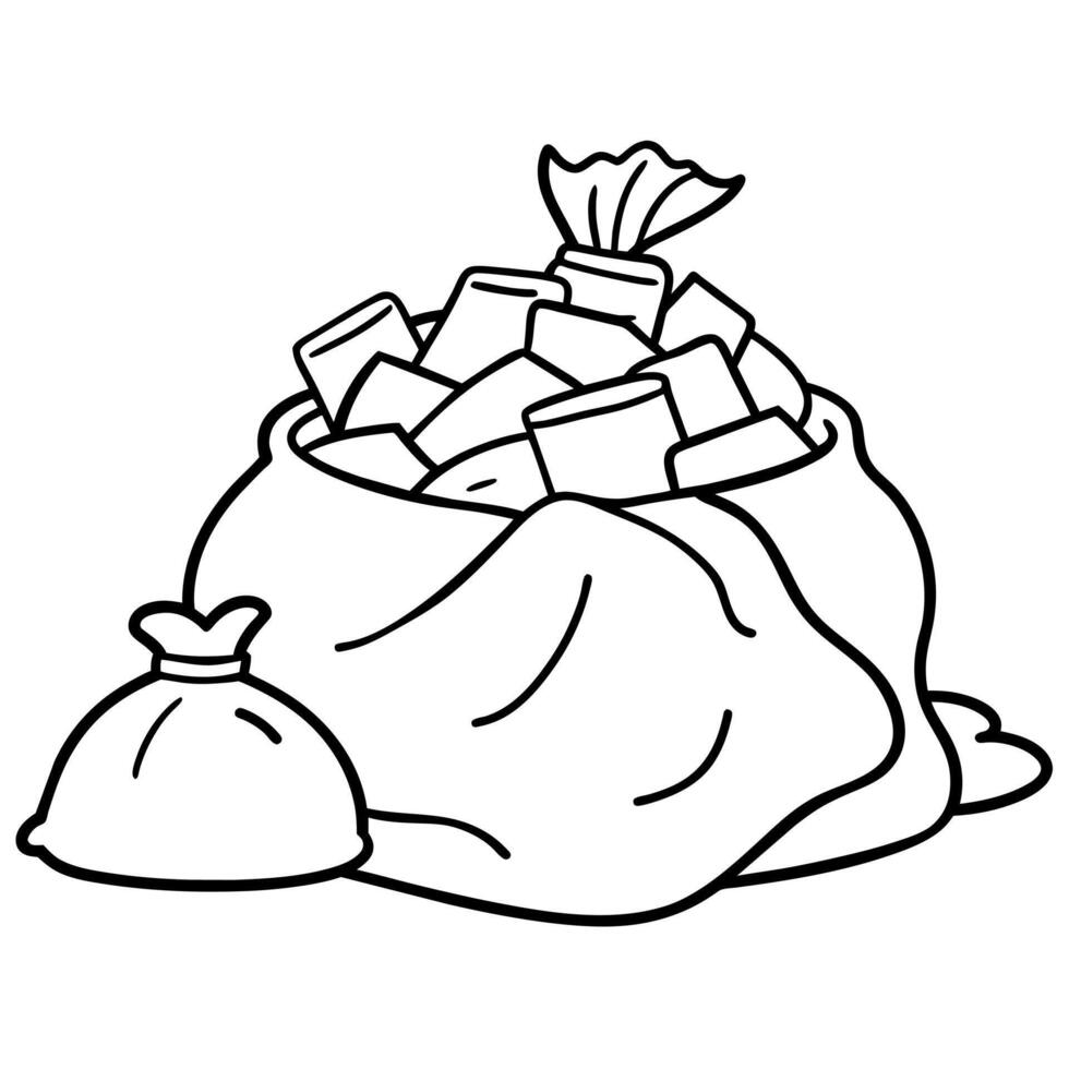 waste outline coloring book page line art illustration digital drawing vector