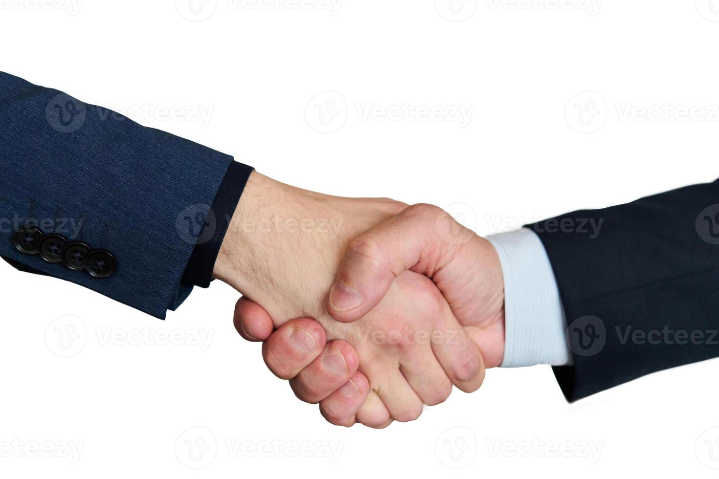 Businessmen making handshake with partner, greeting, dealing, merger and acquisition, business joint venture concept, for business, finance and investment background, teamwork and successful business photo