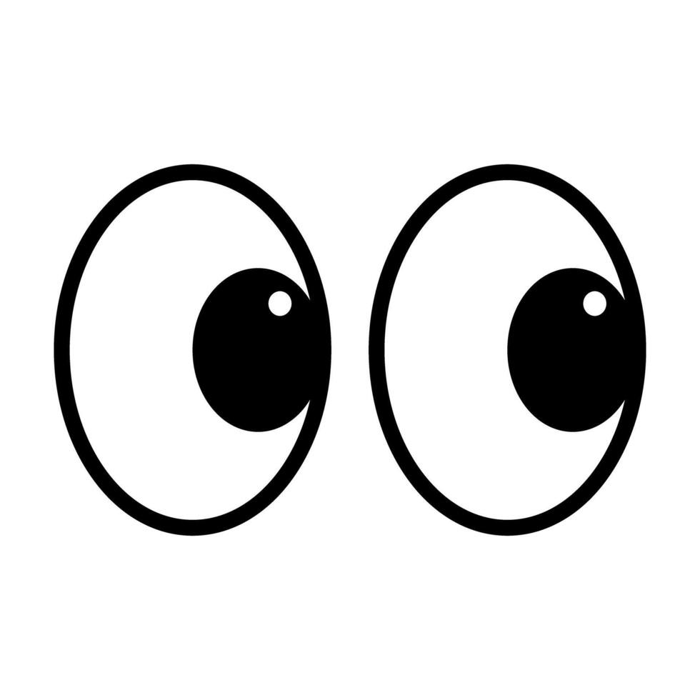 Eyes look icon on white background. vector
