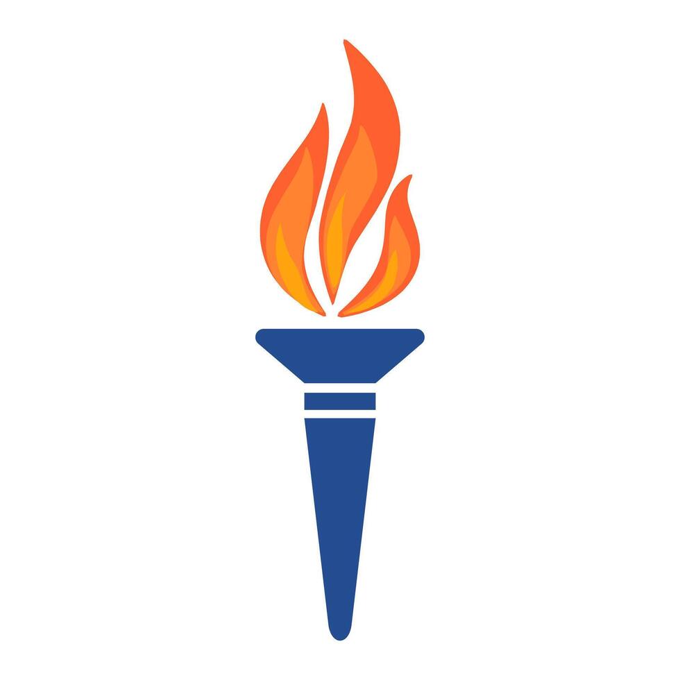 Torch icon on white background. vector