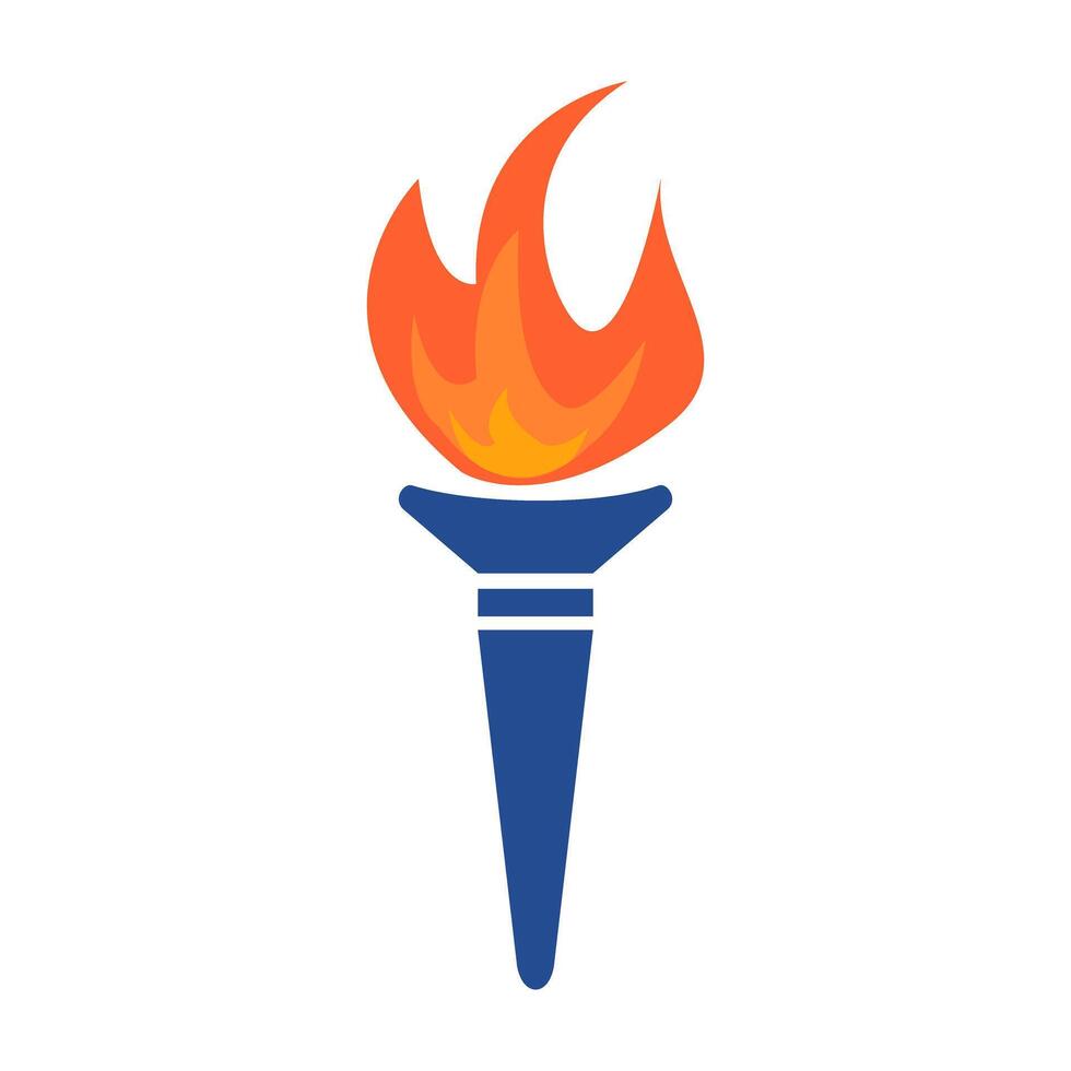 Torch icon on white background. vector
