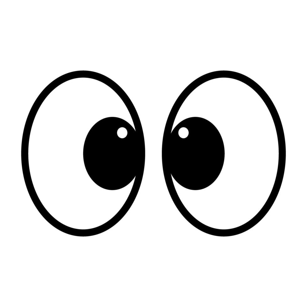 Eyes look icon on white background. vector