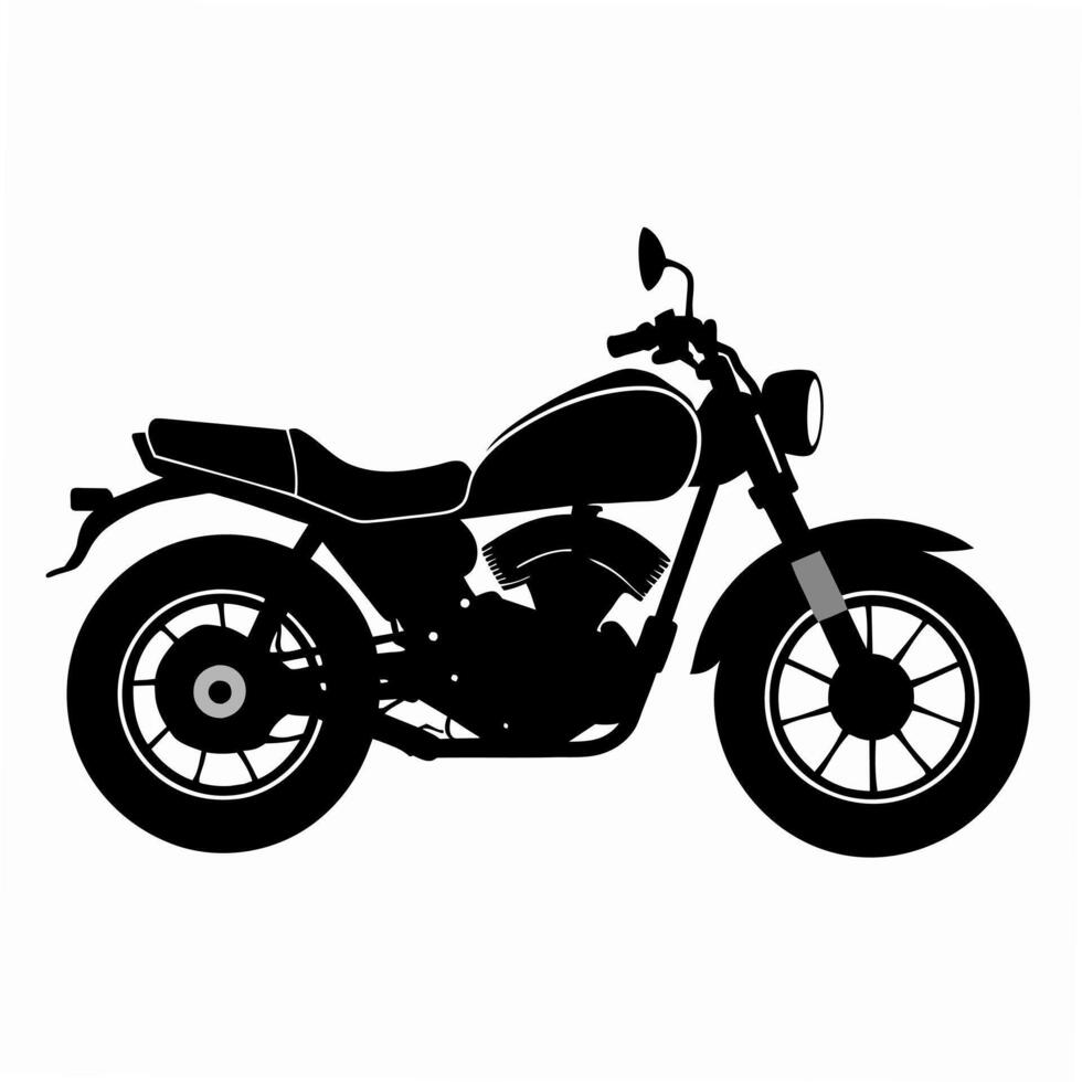 motorcycle black silhouette art illustration vector