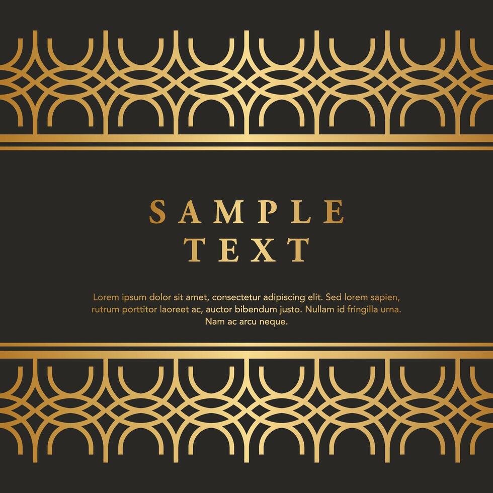 Retro Vintage gold floral Javanese Ornamental pattern elements and embellishments for frame invitation greeting card design vector