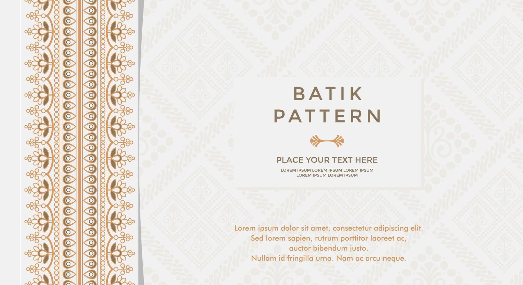 luxury traditional pattern background with ethnic elements and ornamental frame vector