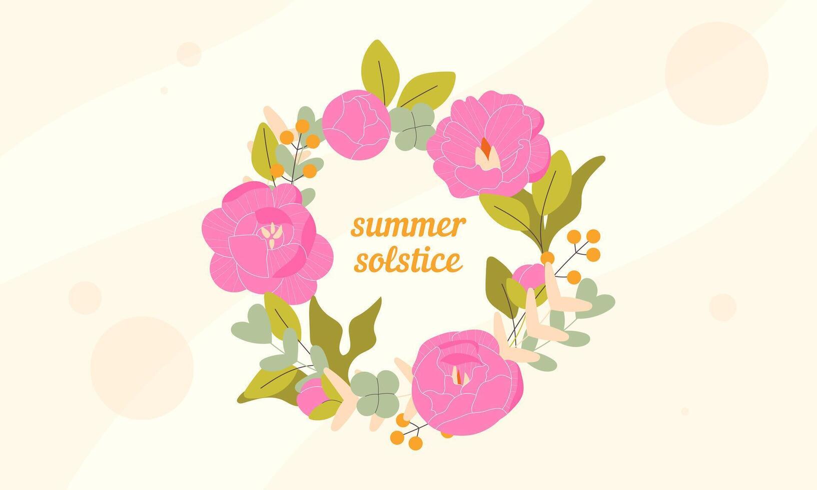 Summer solstice holiday background vector