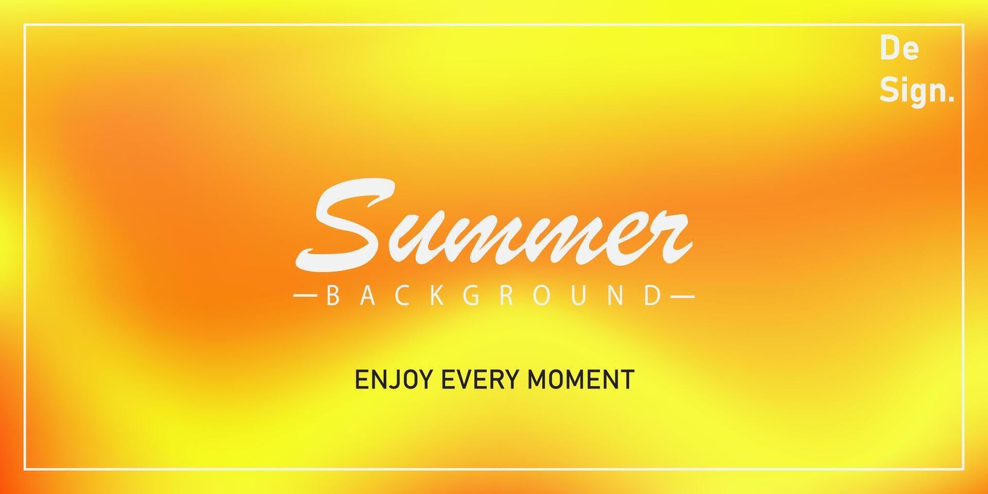 summer party gradient background with typography for banner, flyer, social media vector