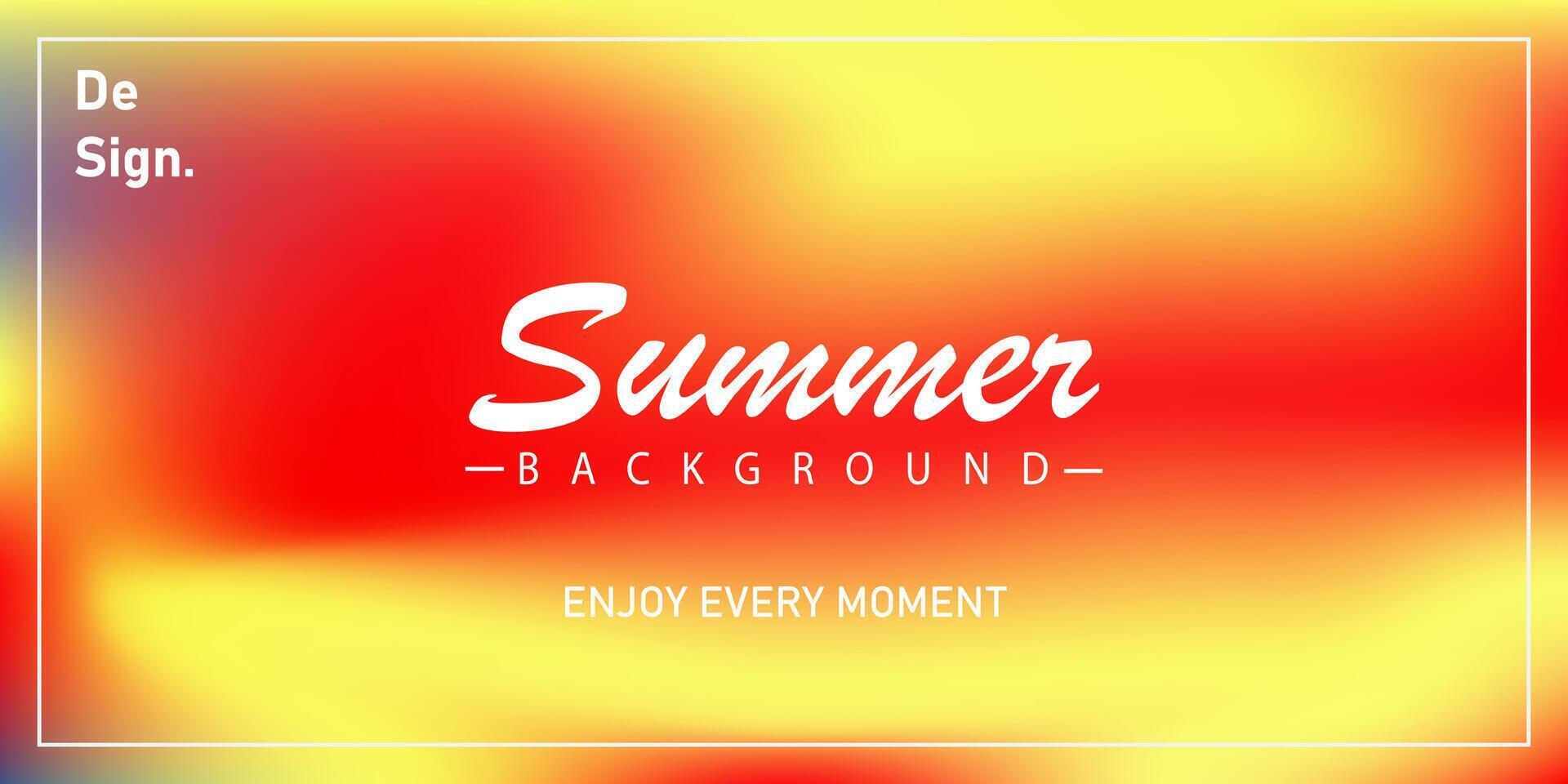 summer party gradient background with typography for banner, flyer, social media vector