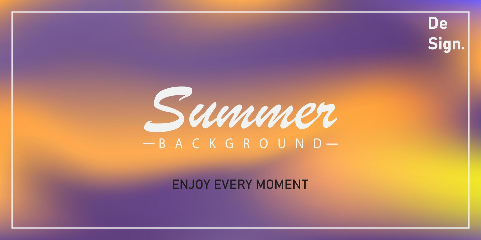 summer party gradient background with typography for banner, flyer, social media vector