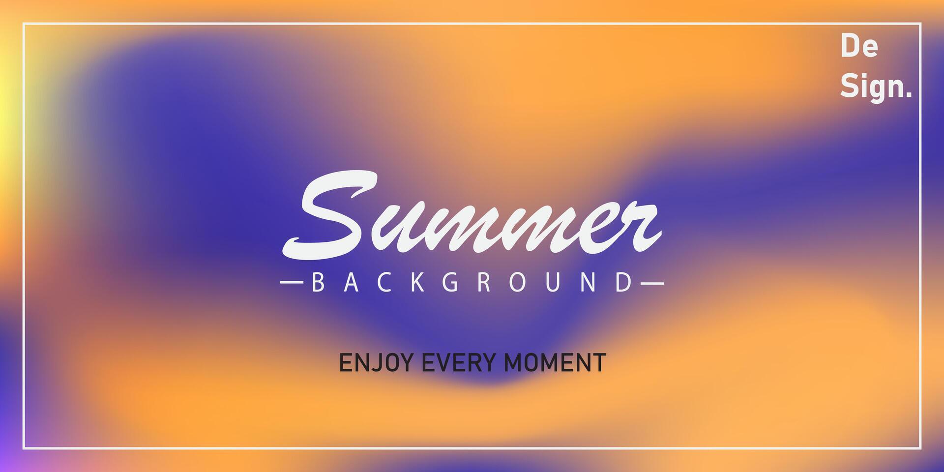 summer party gradient background with typography for banner, flyer, social media vector