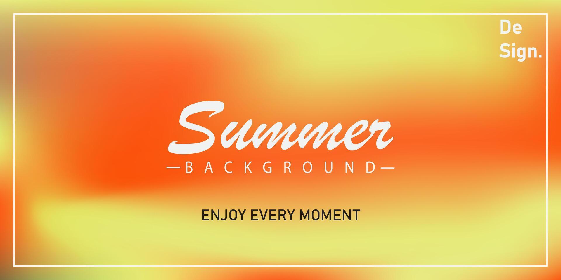 summer party gradient background with typography for banner, flyer, social media vector