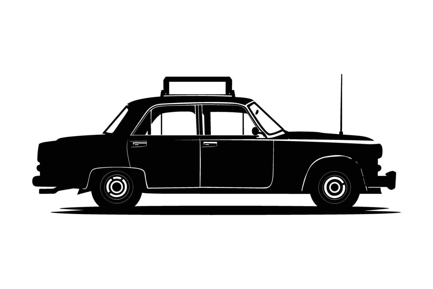 Taxi silhouette image vector