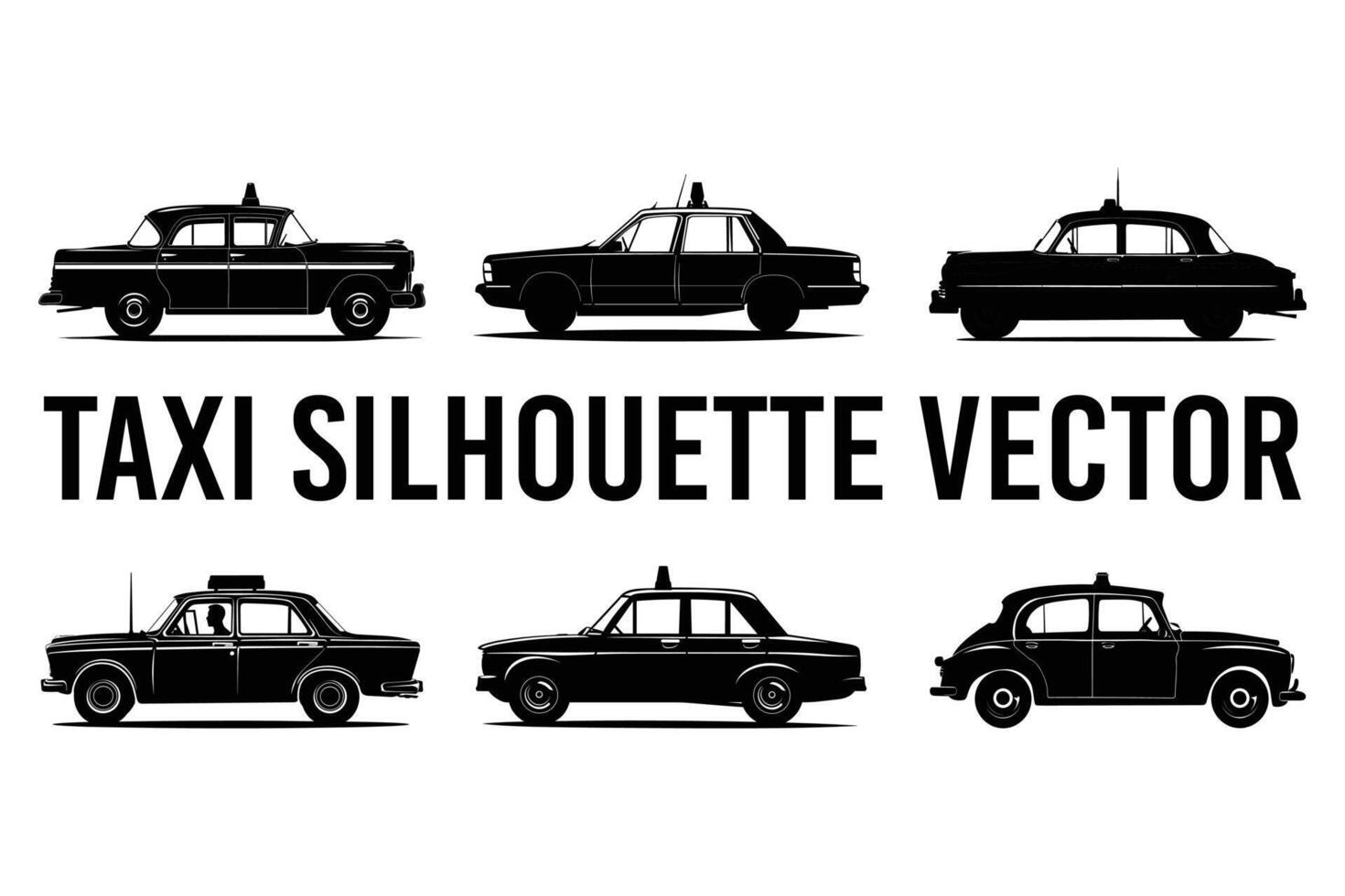 Taxi silhouette image vector