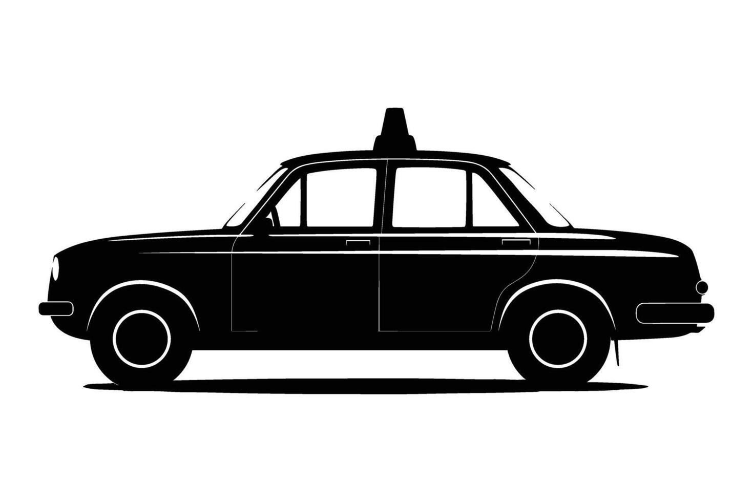 Taxi silhouette image vector