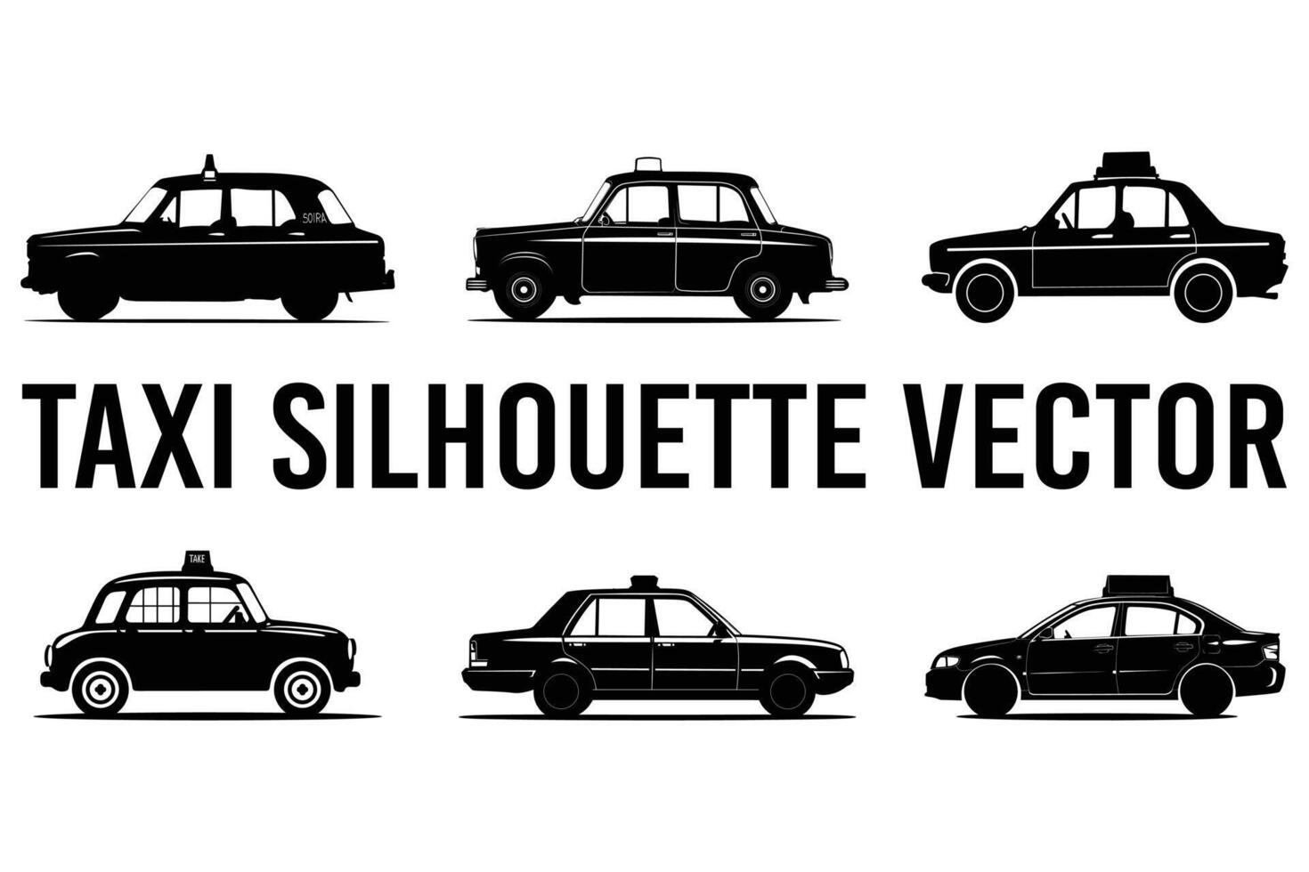 Taxi silhouette image vector