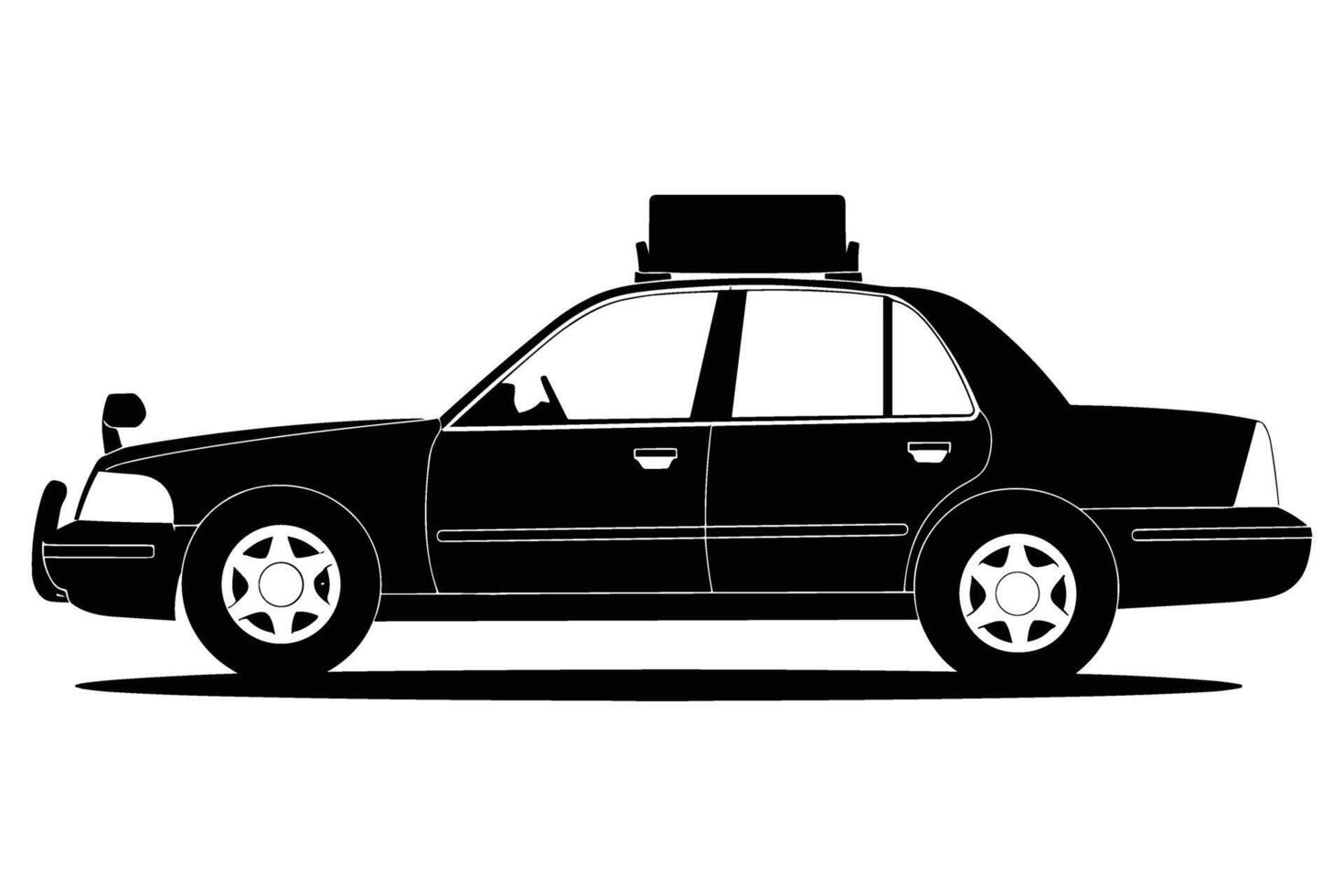 Taxi silhouette image vector