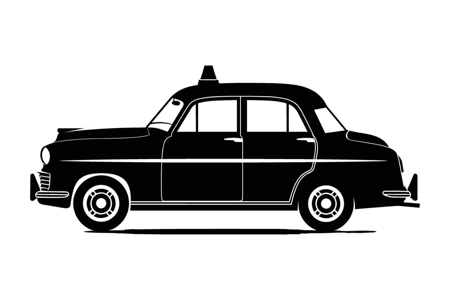 Taxi silhouette image vector