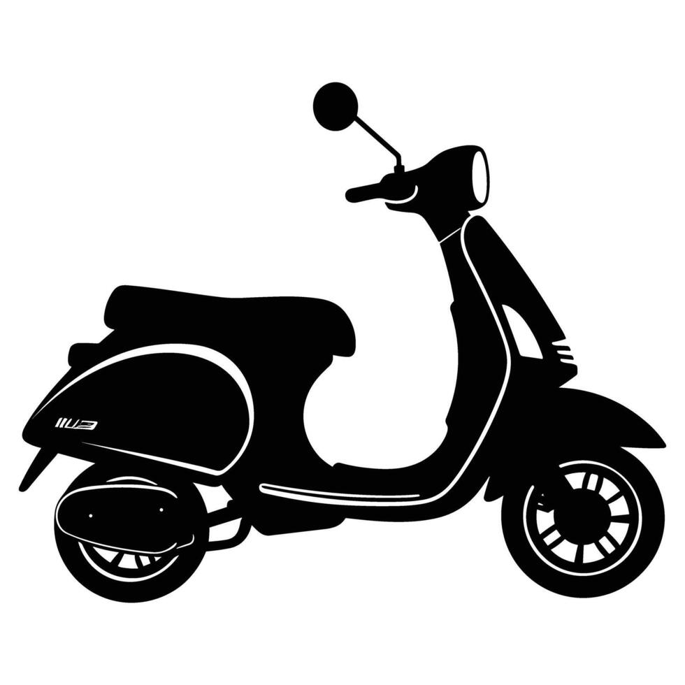 Scooter graphic silhouette vector