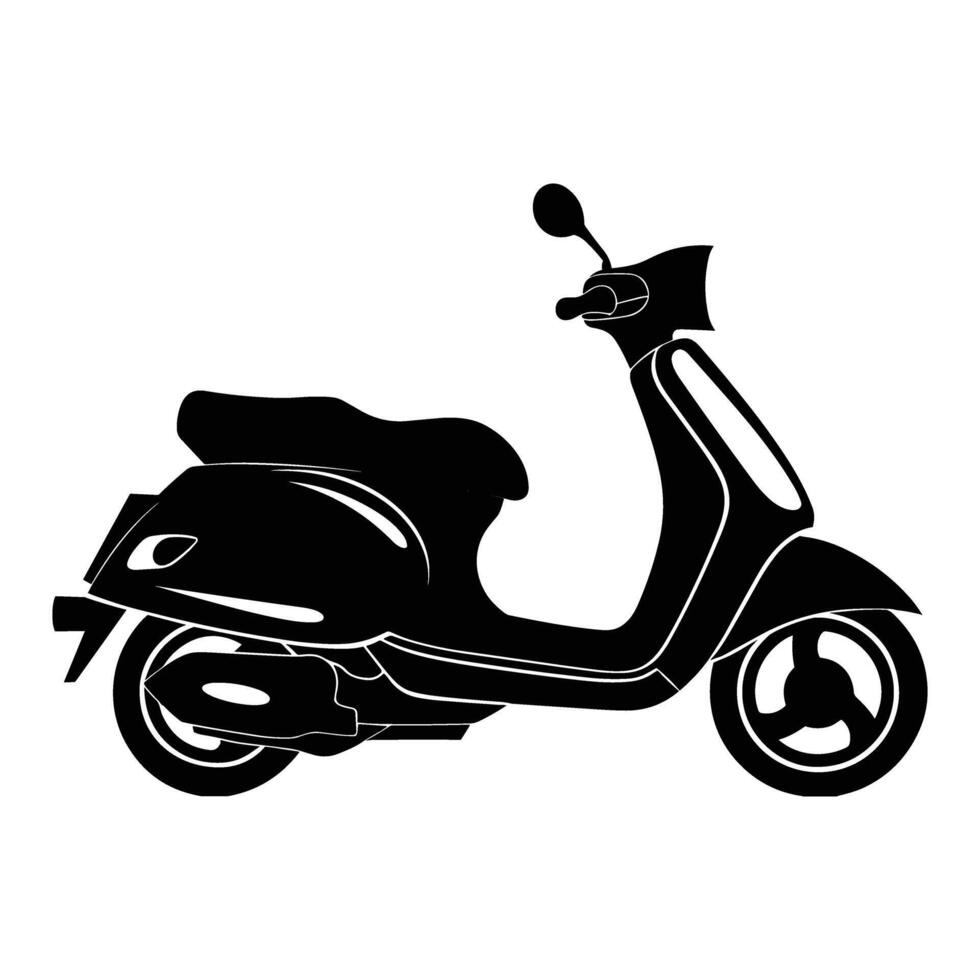 Scooter graphic silhouette vector