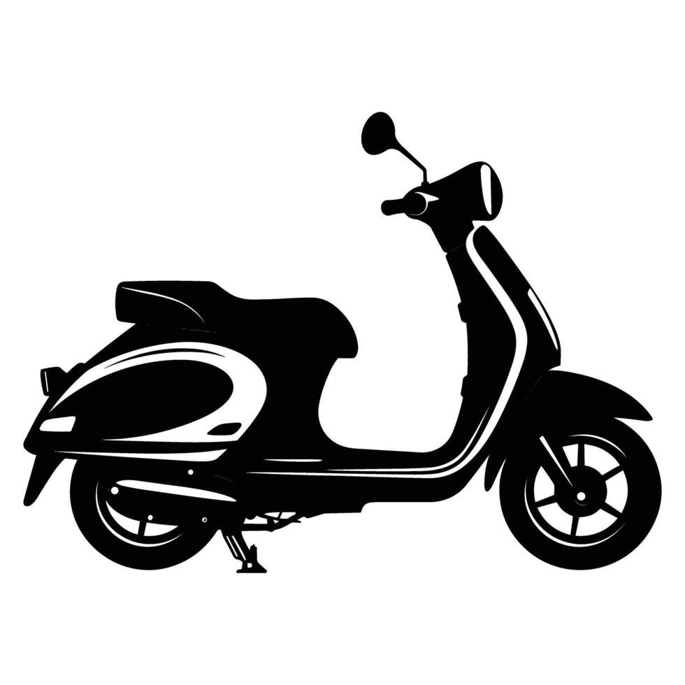 Scooter graphic silhouette vector