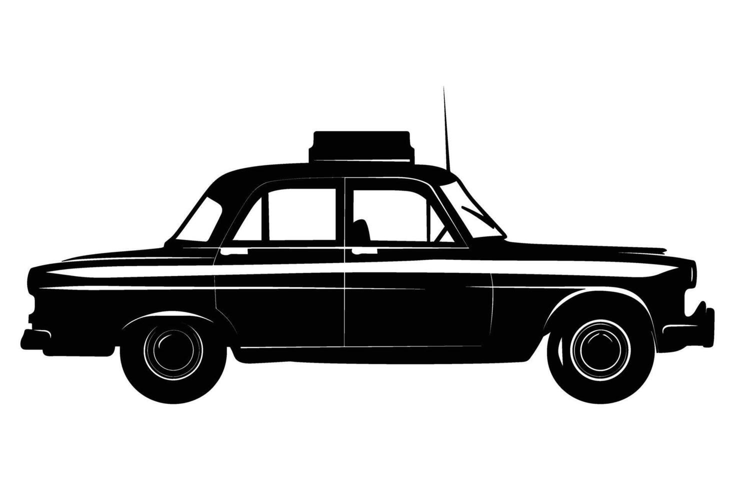 Taxi silhouette image vector