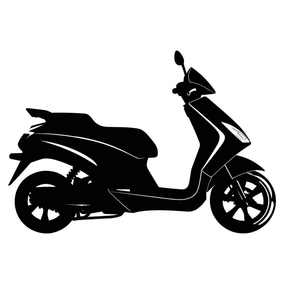 Scooter graphic silhouette vector