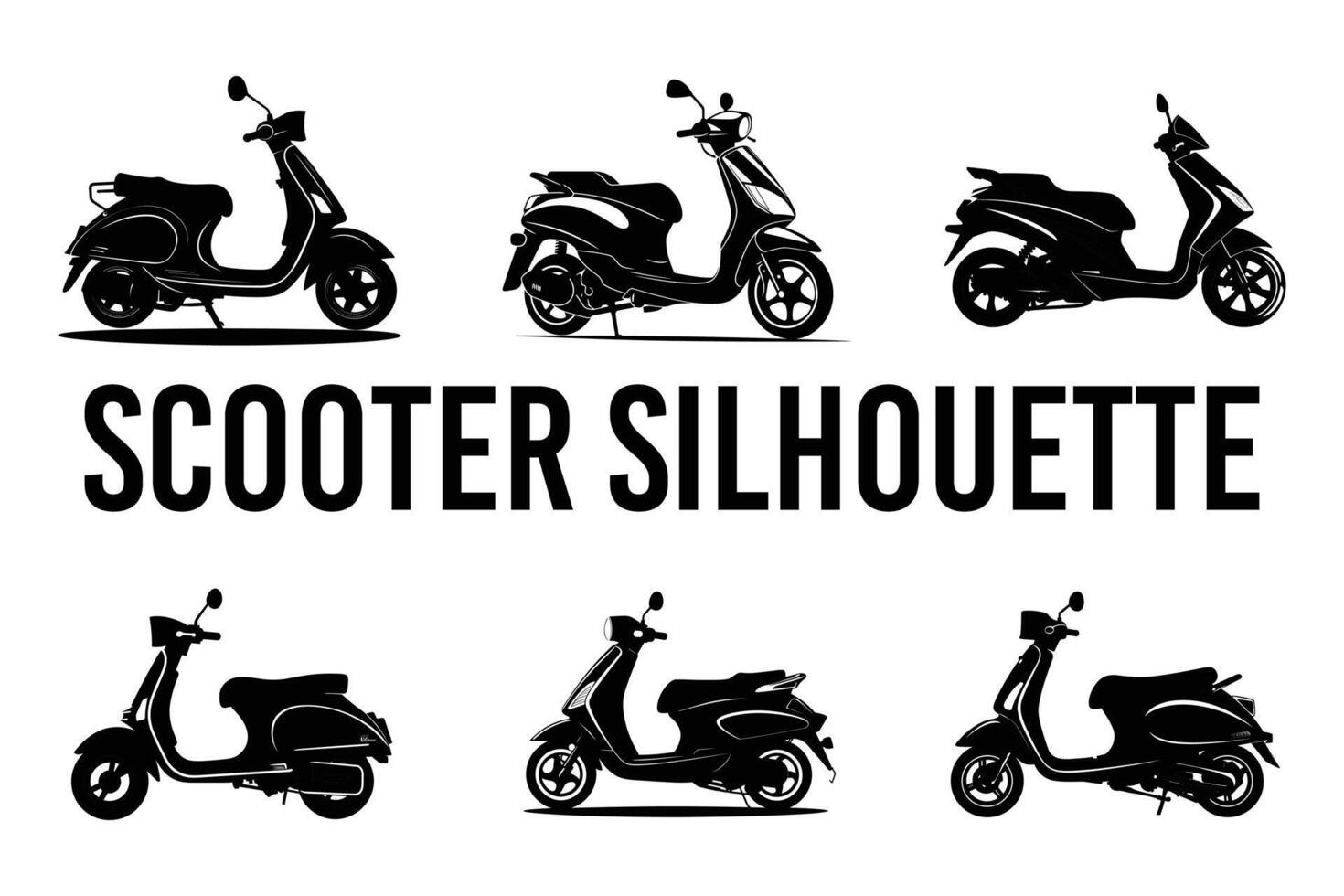 Scooter graphic silhouette vector
