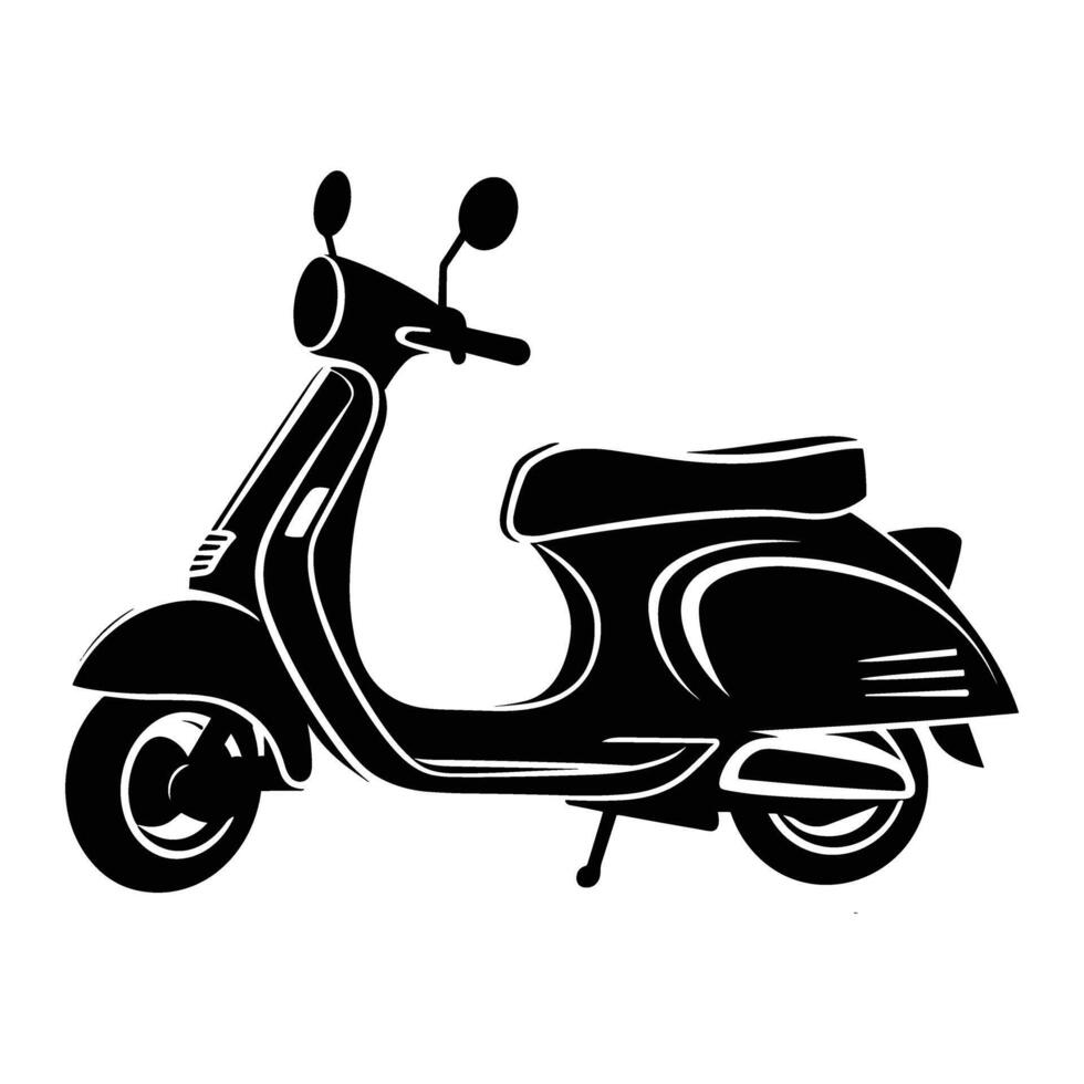 Scooter graphic silhouette vector