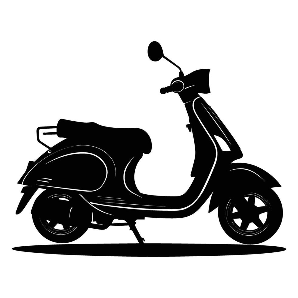 Scooter graphic silhouette vector
