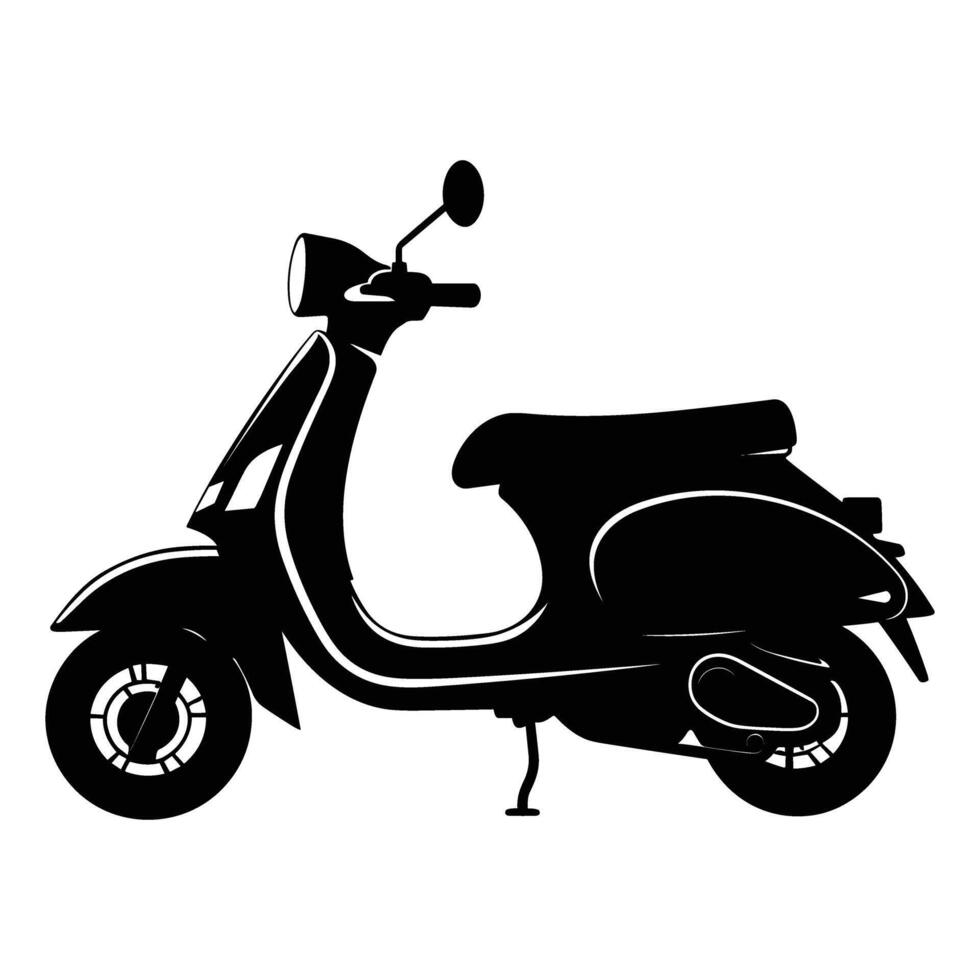 Scooter graphic silhouette vector