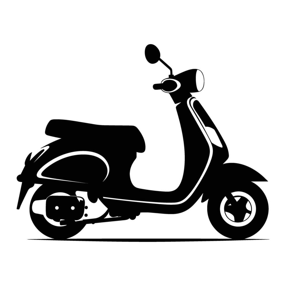 Scooter graphic silhouette vector
