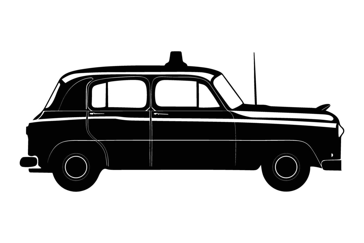 Taxi silhouette image vector