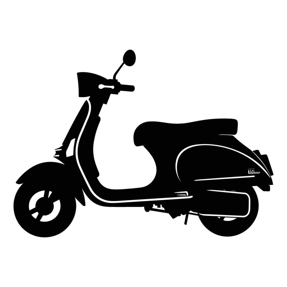 Scooter graphic silhouette vector