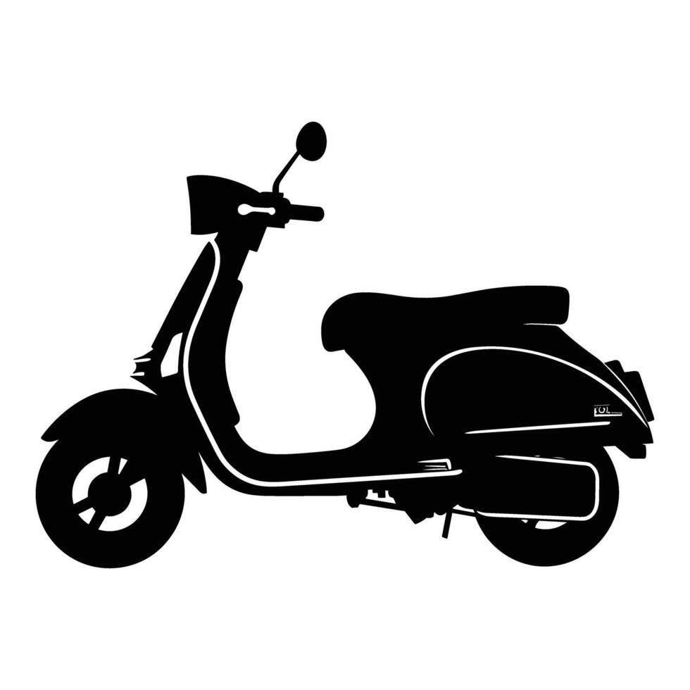 Scooter graphic silhouette vector