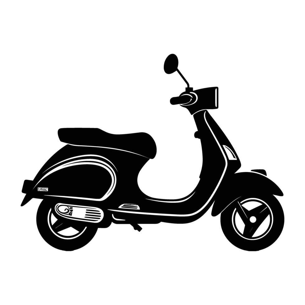 Scooter graphic silhouette vector
