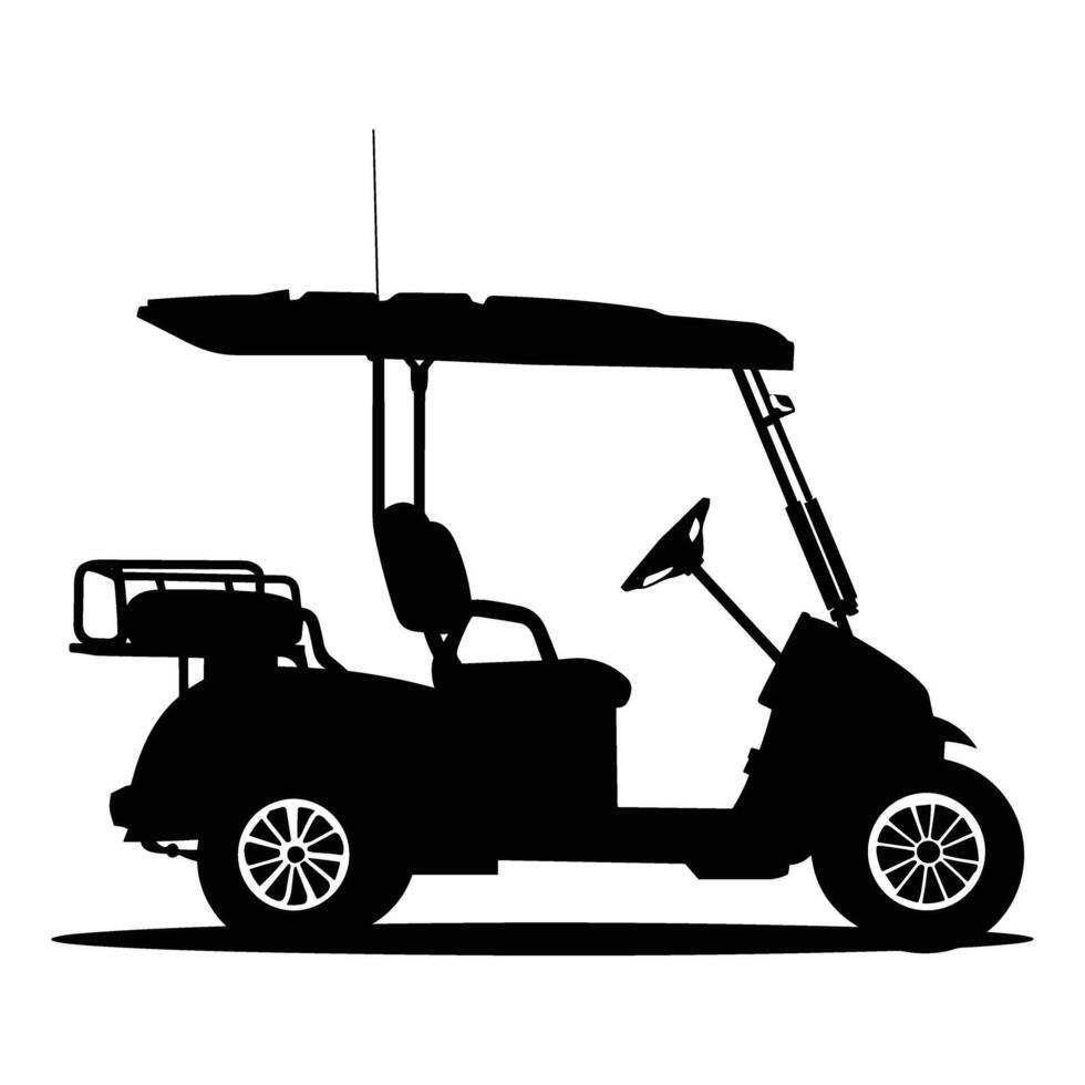 golf cart graphic silhouette vector