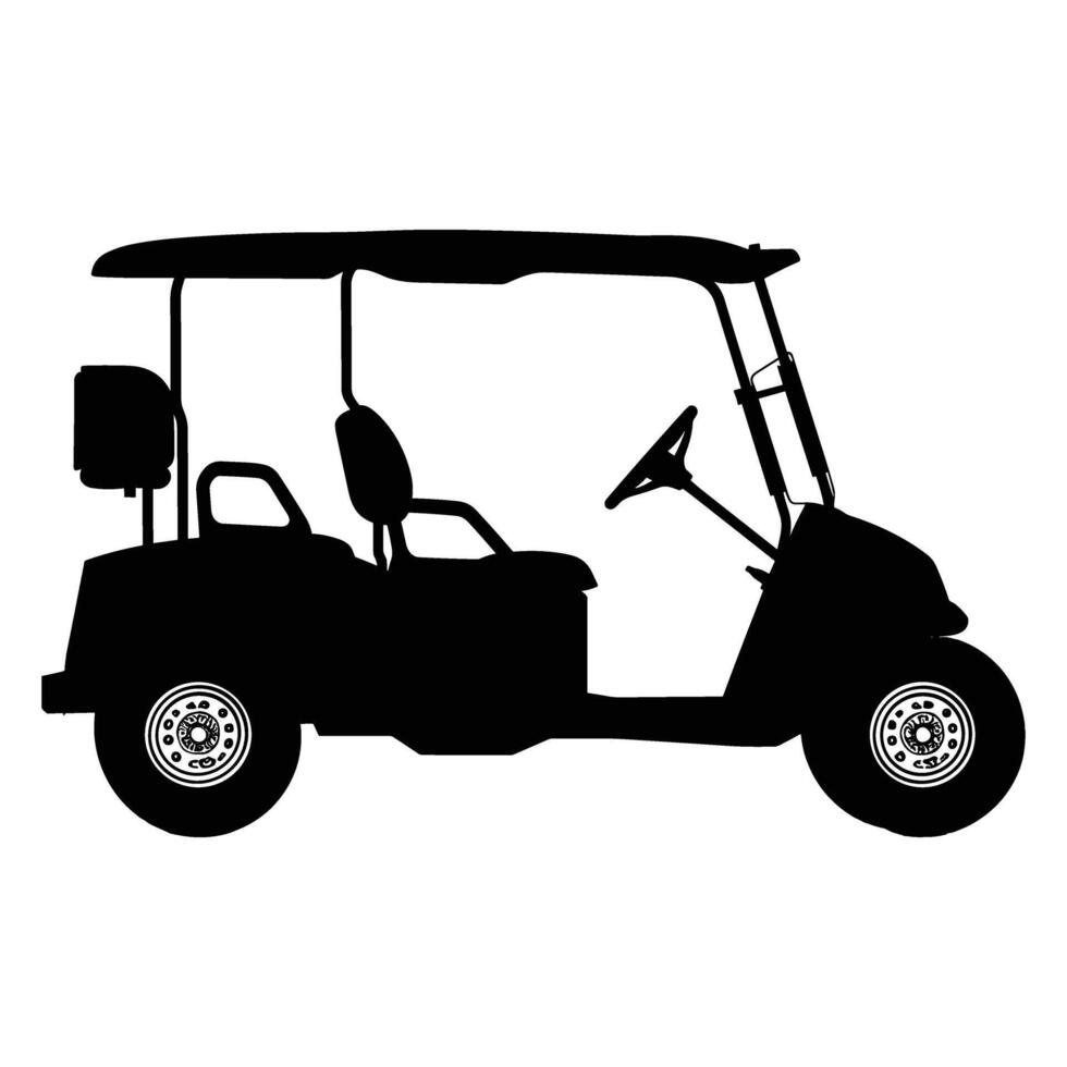 golf cart graphic silhouette vector