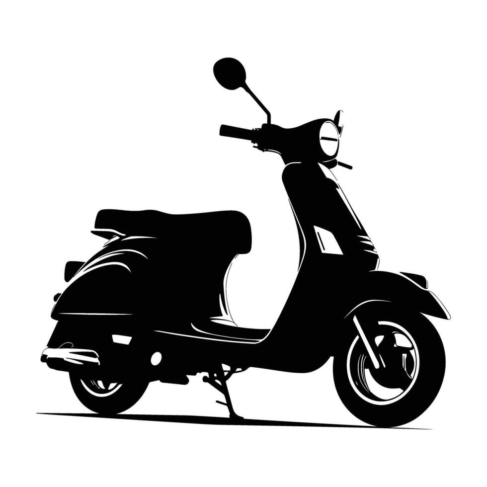 Scooter graphic silhouette vector