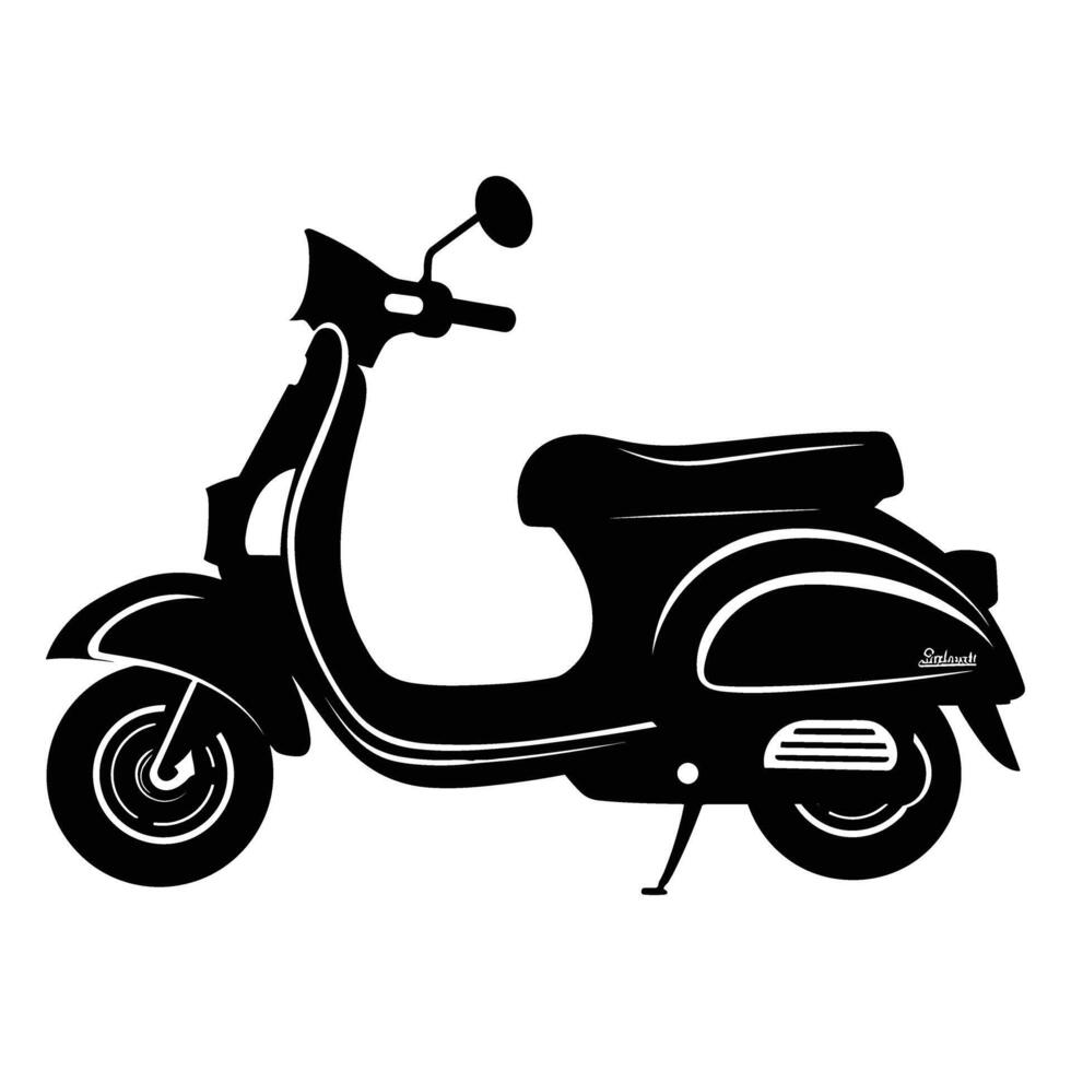 Scooter graphic silhouette vector