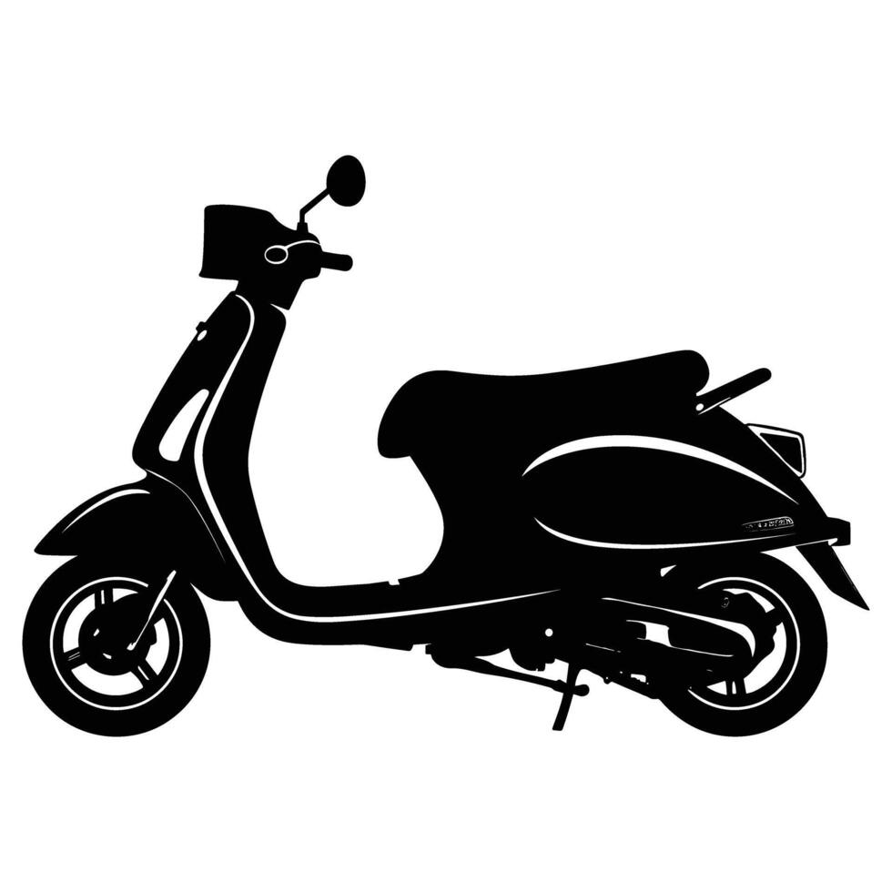 Scooter graphic silhouette vector