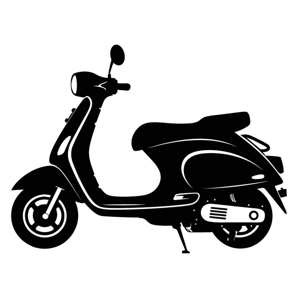 Scooter graphic silhouette vector