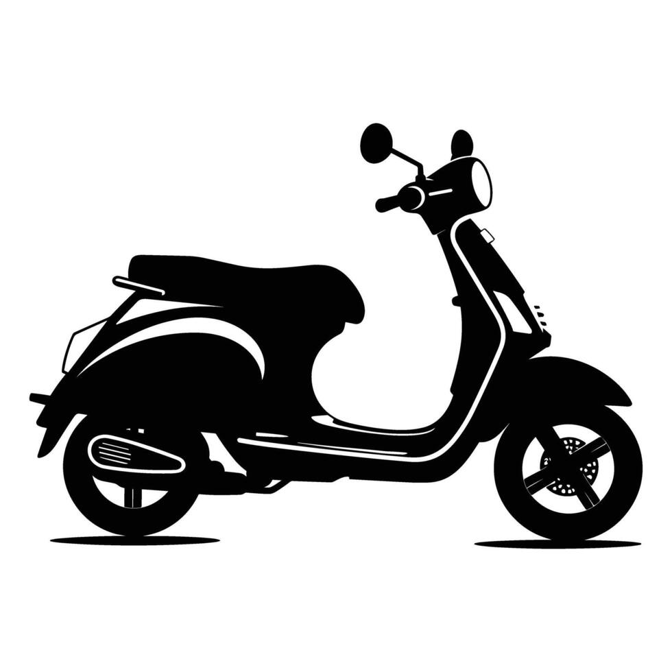 Scooter graphic silhouette vector